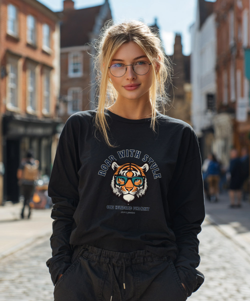 OHP(ワンハンドレッドパーセント)の「OHPxGOODD4 ノードタイガー ベーシック 長袖Tシャツ(Tシャツ/カットソー・メンズ・ホワイト/ブラック・MEDIUM/LARGE/X-LARGE/XX-LARGE)」の7枚目の写真