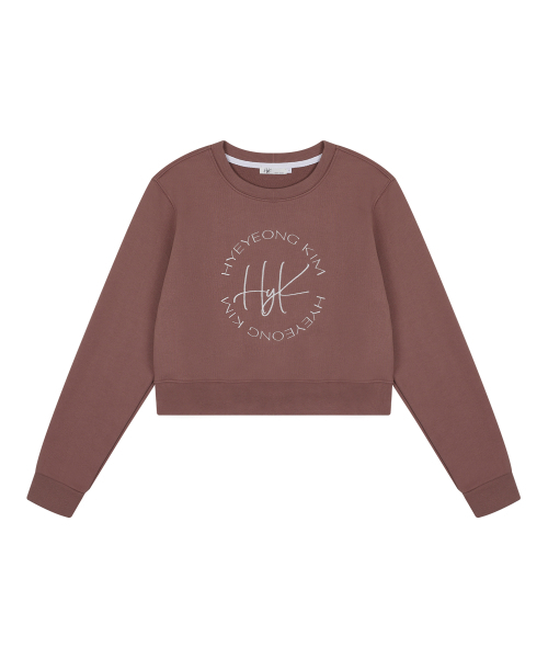 HYEYEONG KIM(ヘヨン キム)の「ロゴクロップスウェットシャツ-ドライローズ(スウェット・レディース・その他・SMALL/MEDIUM/LARGE)」の1枚目の写真