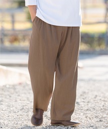 CAMBIO（カンビオ）の「mp14437- Linen Rayon Wide Straight Pants ワイドストレートパンツ(S61226cmb)（その他パンツ）」