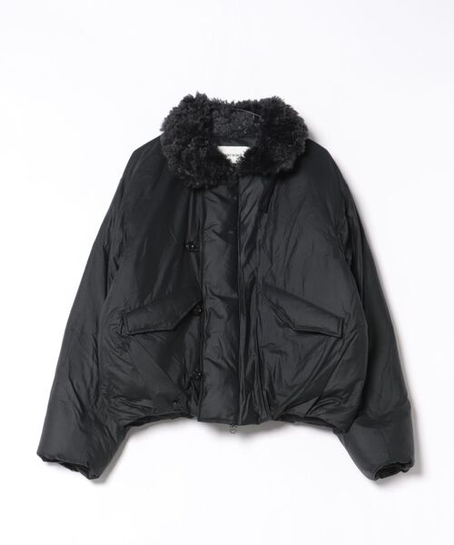 Scrap Book（スクラップブック）の「【TONY WACK】SHEARING COLLAR PUFFER BLOUSON（その他アウター・レディース・ブラック/グリーン・M）」の2枚目の写真
