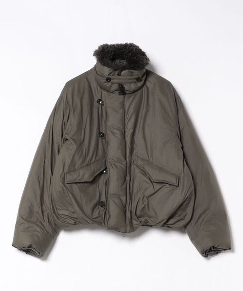 Scrap Book（スクラップブック）の「【TONY WACK】SHEARING COLLAR PUFFER BLOUSON（その他アウター・レディース・ブラック/グリーン・M）」の5枚目の写真