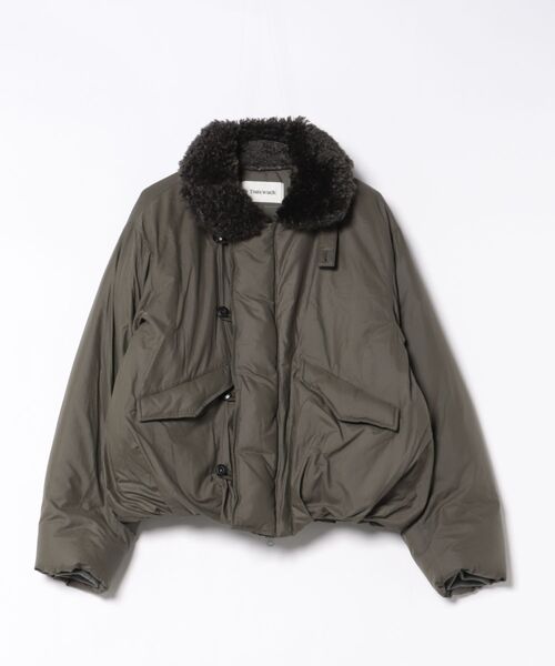 Scrap Book(スクラップブック)の「【TONY WACK】SHEARING COLLAR PUFFER BLOUSON(その他アウター・レディース・ブラック/グリーン・M)」の8枚目の写真