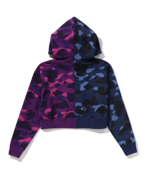 A BATHING APE(アベイシングエイプ)の「CRYSTAL LOGO COLOR CAMO HALF FULL ZIP HOODIE(パーカー・レディース・パープル・MEDIUM/SMALL)」の2枚目の写真