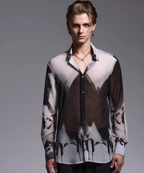 kiryuyrik（キリュウキリュウ）の「FrillSlitLongShirt（シャツ