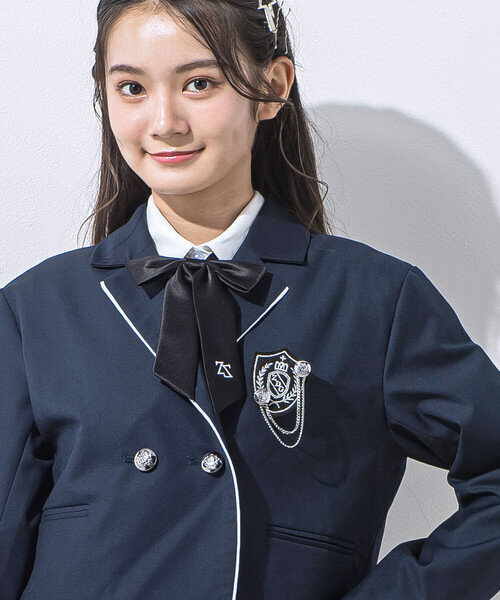 ZIDDY(ジディ)の「【 ニコ☆プチ 掲載 】短丈ジャケット(140~160cm)(テーラードジャケット・キッズ・ネイビー・140cm/150cm/FREE)」の10枚目の写真