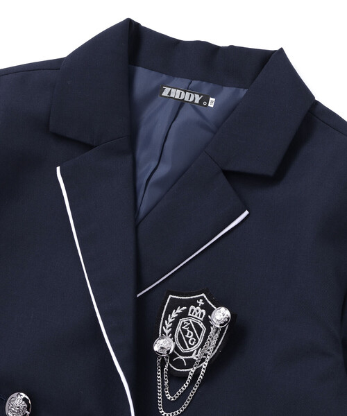 ZIDDY(ジディ)の「【 ニコ☆プチ 掲載 】短丈ジャケット(140~160cm)(テーラードジャケット・キッズ・ネイビー・140cm/150cm/FREE)」の12枚目の写真