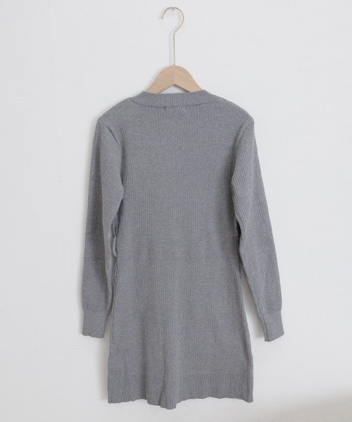Miniministore(ミニミニストア)の「ミニニットワンピース ゴールドボタン上品(ワンピース・レディース・ブラック/グレー・FREE)」の10枚目の写真