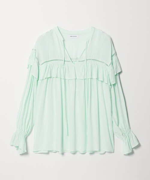 EMMEL REFINES(エメルリファインズ)の「<EMMEL REFINES>EM ハシゴレース フリル ブラウス(シャツ/ブラウス・レディース・ライム/オフホワイト/クリーム・FREE)」の3枚目の写真