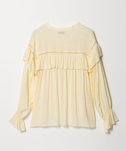 EMMEL REFINES(エメルリファインズ)の「<EMMEL REFINES>EM ハシゴレース フリル ブラウス(シャツ/ブラウス・レディース・ライム/オフホワイト/クリーム・FREE)」の8枚目の写真