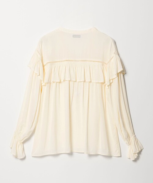 EMMEL REFINES(エメルリファインズ)の「<EMMEL REFINES>EM ハシゴレース フリル ブラウス(シャツ/ブラウス・レディース・ライム/オフホワイト/クリーム・FREE)」の13枚目の写真