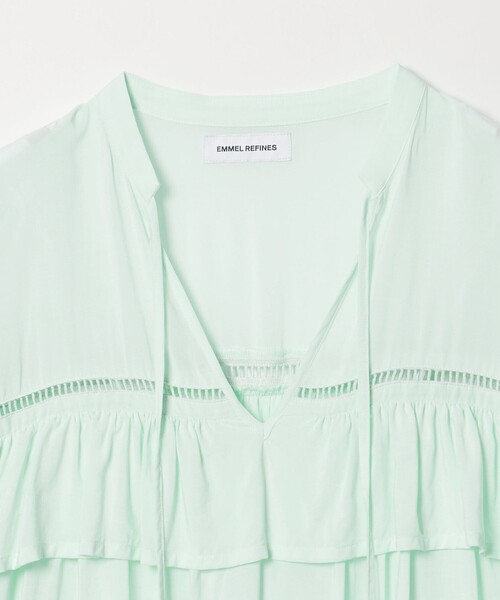 EMMEL REFINES(エメルリファインズ)の「<EMMEL REFINES>EM ハシゴレース フリル ブラウス(シャツ/ブラウス・レディース・ライム/オフホワイト/クリーム・FREE)」の17枚目の写真