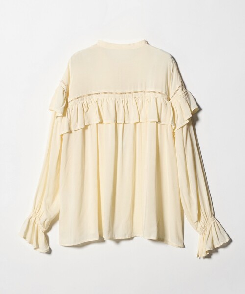 EMMEL REFINES(エメルリファインズ)の「<EMMEL REFINES>EM ハシゴレース フリル ブラウス(シャツ/ブラウス・レディース・ライム/オフホワイト/クリーム・FREE)」の20枚目の写真
