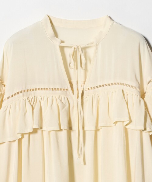 EMMEL REFINES(エメルリファインズ)の「<EMMEL REFINES>EM ハシゴレース フリル ブラウス(シャツ/ブラウス・レディース・ライム/オフホワイト/クリーム・FREE)」の21枚目の写真