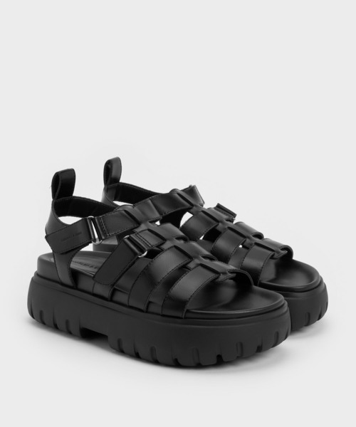 CHARLES & KEITH(チャールズ & キース)の「チャンキー ケージドサンダル(サンダル・レディース・グレー/ブラック・22.5cm/25.5cm/25cm/24.5cm/23.5cm/23cm)」の5枚目の写真