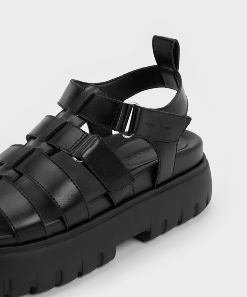 CHARLES & KEITH(チャールズ & キース)の「チャンキー ケージドサンダル(サンダル・レディース・グレー/ブラック・22.5cm/25.5cm/25cm/24.5cm/23.5cm/23cm)」の7枚目の写真
