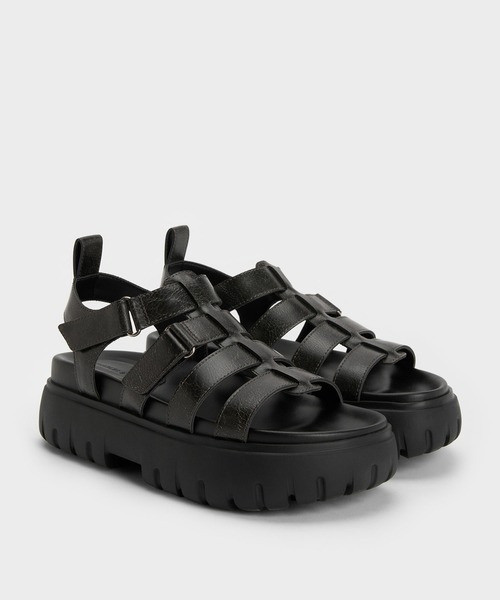 CHARLES & KEITH(チャールズ & キース)の「チャンキー ケージドサンダル(サンダル・レディース・グレー/ブラック・22.5cm/25.5cm/25cm/24.5cm/23.5cm/23cm)」の13枚目の写真