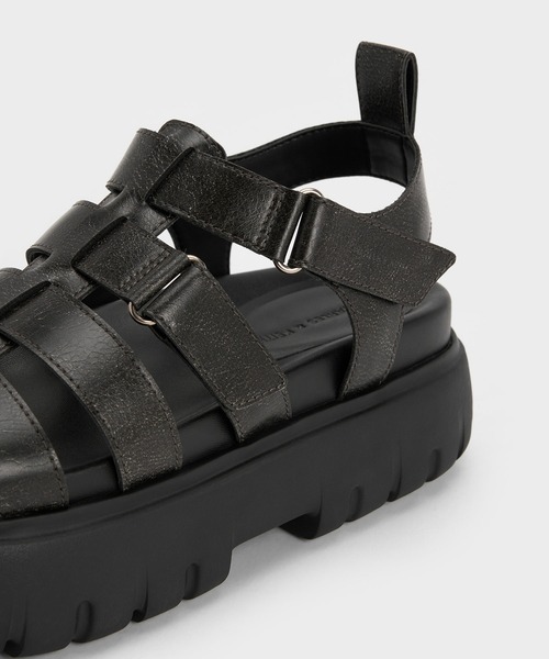 CHARLES & KEITH(チャールズ & キース)の「チャンキー ケージドサンダル(サンダル・レディース・グレー/ブラック・22.5cm/25.5cm/25cm/24.5cm/23.5cm/23cm)」の15枚目の写真