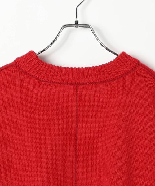 LEPSIM（レプシィム）の「5ゲージ袖配色ロゴプルオーバー　634215（ニット/セーター・レディース・ブルー/チャコールグレー/アイボリー/レッド・FREE）」の16枚目の写真