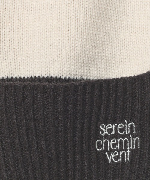 LEPSIM（レプシィム）の「5ゲージ袖配色ロゴプルオーバー　634215（ニット/セーター・レディース・ブルー/チャコールグレー/アイボリー/レッド・FREE）」の17枚目の写真