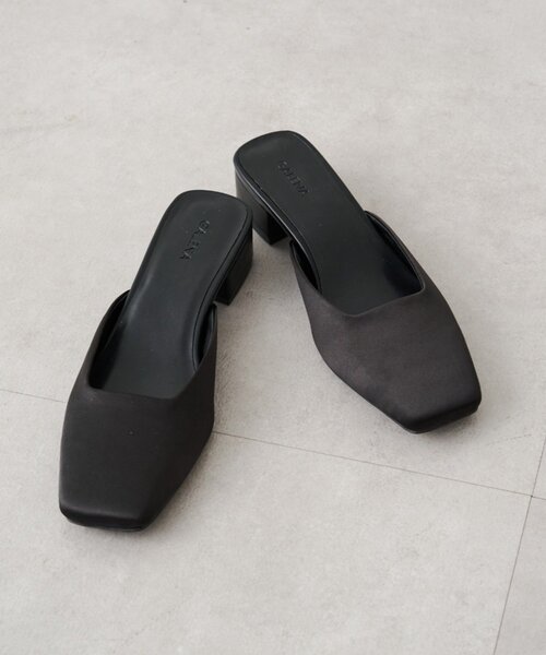 LOUNGEDRESS（ラウンジドレス）の「【GALENA/ガレナ】サテンスクエアトゥミュール（その他シューズ・レディース・レッド/ブラウン/ブラック・37/36/38）」の4枚目の写真