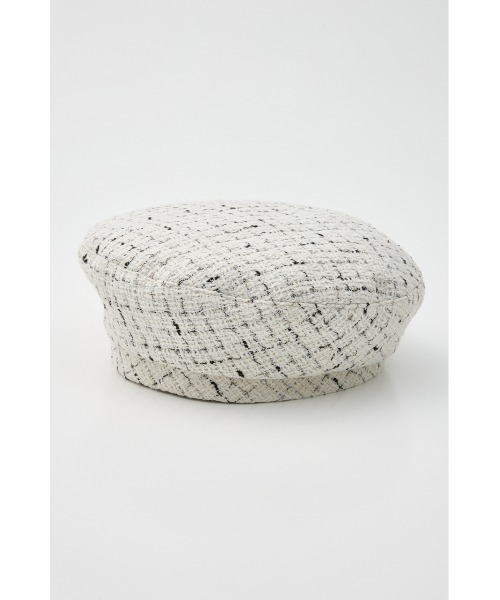 rienda（リエンダ）の「ツイードベレー 春服（ハンチング/ベレー帽・レディース・ブラック/ホワイト・FREE）」の4枚目の写真