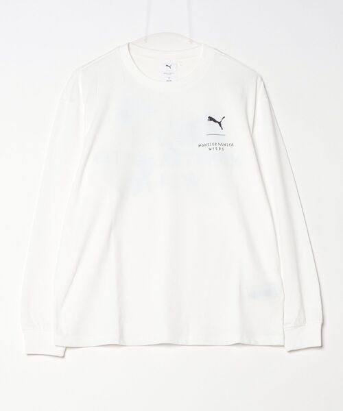 PUMA(プーマ)の「PUMA X MONSTER HUNTER WILDS LS TEE プーマ モンスターハンター ワイルズ ロングTシャツ(Tシャツ/カットソー・メンズ・ホワイト・S/M)」の1枚目の写真