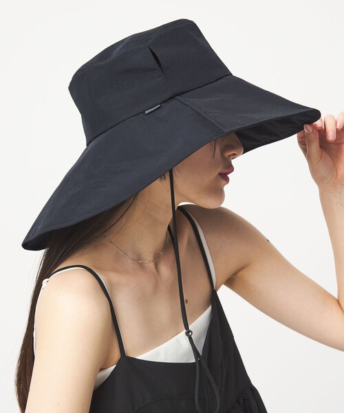 green label relaxing（グリーンレーベルリラクシング）の「【別注】＜コカゲル＞2WAY ワイドブリム ハット UVカット（ハット・レディース・ブラック/その他1/ベージュ/ダークブラウン・L/M）」の4枚目の写真