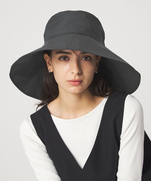 green label relaxing（グリーンレーベルリラクシング）の「【別注】＜コカゲル＞2WAY ワイドブリム ハット UVカット（ハット・レディース・ブラック/その他1/ベージュ/ダークブラウン・L/M）」の17枚目の写真