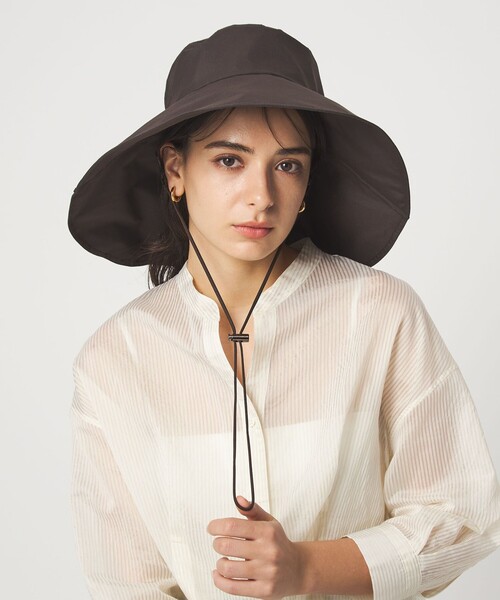 green label relaxing（グリーンレーベルリラクシング）の「【別注】＜コカゲル＞2WAY ワイドブリム ハット UVカット（ハット・レディース・ブラック/その他1/ベージュ/ダークブラウン・L/M）」の20枚目の写真