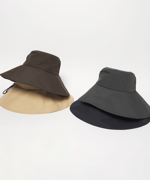 green label relaxing（グリーンレーベルリラクシング）の「【別注】＜コカゲル＞2WAY ワイドブリム ハット UVカット（ハット・レディース・ブラック/その他1/ベージュ/ダークブラウン・L/M）」の15枚目の写真
