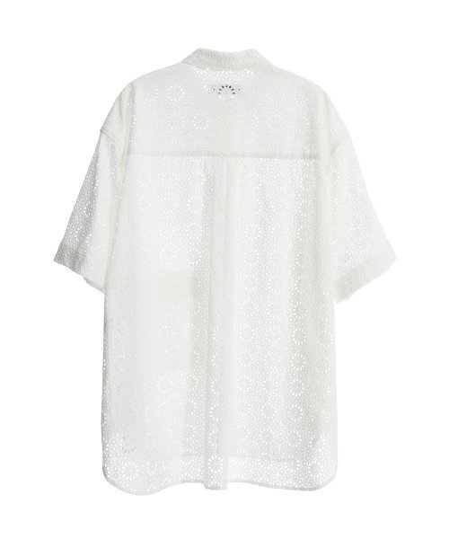 FROM ARLES（フロムアルル）の「ボヘミアンヴィンテージレース半袖シャツ（シャツ/ブラウス・メンズ・ホワイト・L）」の6枚目の写真