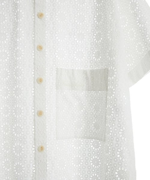 FROM ARLES（フロムアルル）の「ボヘミアンヴィンテージレース半袖シャツ（シャツ/ブラウス・メンズ・ホワイト・L）」の8枚目の写真