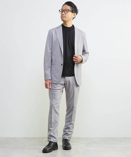 MEN'S MELROSE(メンズメルローズ)の「プリントテックジャージテーパードコンフォートパンツ(セットアップ可)(スラックス・メンズ・ライトグレー/ネイビー・2/4/3/5)」の18枚目の写真