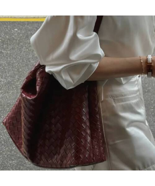 ANOETIC(アノエティック)の「ANC WEAVING MESH BAG_7COLOR(ショルダーバッグ・レディース・ブラック/ダークブラウン/キャメル/バーガンディー/ブラウン/ブラック系その他/アイボリー・FREE)」の7枚目の写真