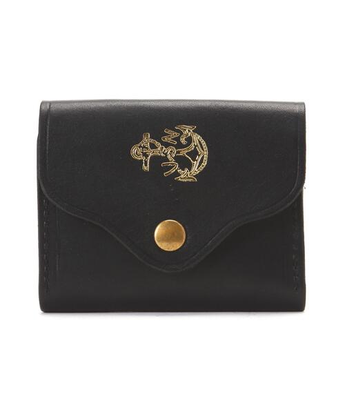 Schott ショット レザー 3つ折り財布 ＆ レザーサコッシュ ブラック SCHOTT｜ショット（メンズ）の財布（ブラック/黒色系・三つ折り）通販