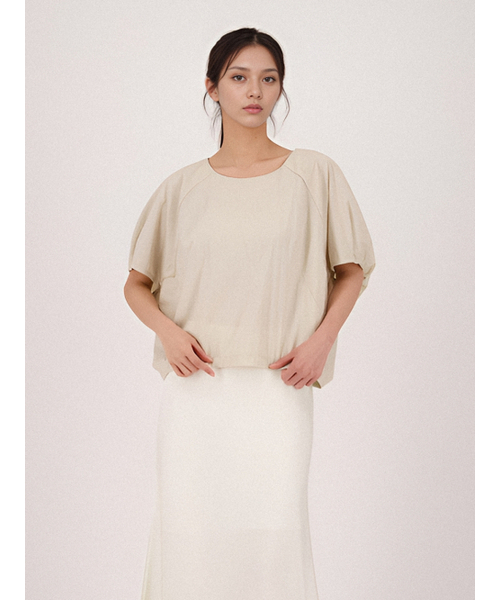 ACUD(アクド)の「Round Neck Raglan Blouse _Beige(シャツ/ブラウス・レディース・ベージュ・FREE)」の4枚目の写真