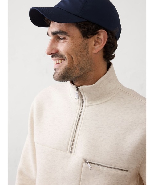 BANANA REPUBLIC FACTORY STORE(バナナリパブリック ファクトリーストア)の「BANANA REPUBLIC FACTORY STORE ウィークエンダー ハーフジップ スウェットシャツ(スウェット・メンズ・ナチュラル/ブラウン・S/M/L/XL)」の3枚目の写真