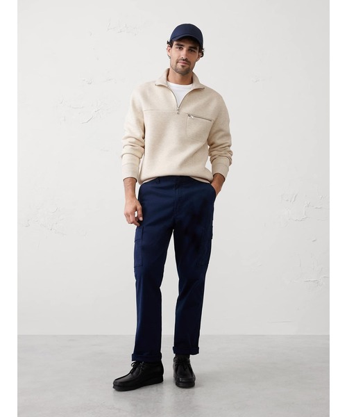 BANANA REPUBLIC FACTORY STORE(バナナリパブリック ファクトリーストア)の「BANANA REPUBLIC FACTORY STORE ウィークエンダー ハーフジップ スウェットシャツ(スウェット・メンズ・ナチュラル/ブラウン・S/M/L/XL)」の5枚目の写真