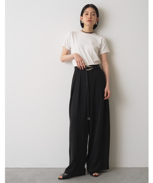 AIC.(エーアイシー)の「ベーシックコンパクトTシャツ/接触冷感/抗菌防臭/UVカット(Tシャツ/カットソー・レディース・オフホワイト/ブラック/チャコールグレー・FREE)」の16枚目の写真