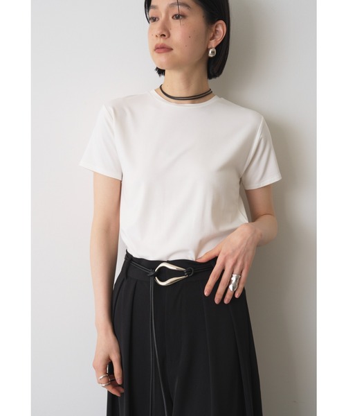 AIC.(エーアイシー)の「ベーシックコンパクトTシャツ/接触冷感/抗菌防臭/UVカット(Tシャツ/カットソー・レディース・オフホワイト/ブラック/チャコールグレー・FREE)」の12枚目の写真