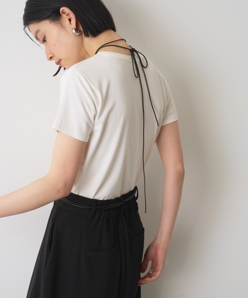 AIC.(エーアイシー)の「ベーシックコンパクトTシャツ/接触冷感/抗菌防臭/UVカット(Tシャツ/カットソー・レディース・オフホワイト/ブラック/チャコールグレー・FREE)」の13枚目の写真