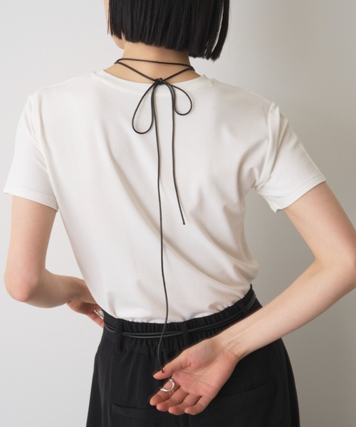 AIC.(エーアイシー)の「ベーシックコンパクトTシャツ/接触冷感/抗菌防臭/UVカット(Tシャツ/カットソー・レディース・オフホワイト/ブラック/チャコールグレー・FREE)」の14枚目の写真