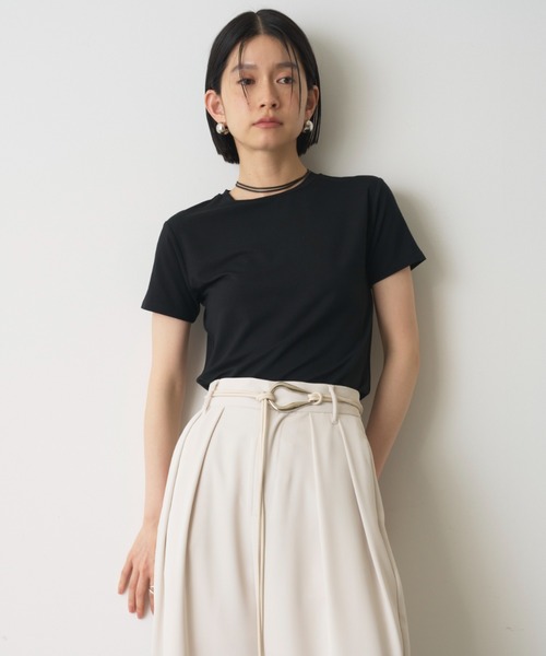 AIC.(エーアイシー)の「ベーシックコンパクトTシャツ/接触冷感/抗菌防臭/UVカット(Tシャツ/カットソー・レディース・オフホワイト/ブラック/チャコールグレー・FREE)」の21枚目の写真