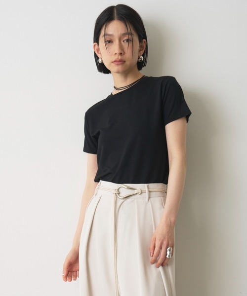 AIC.(エーアイシー)の「ベーシックコンパクトTシャツ/接触冷感/抗菌防臭/UVカット(Tシャツ/カットソー・レディース・オフホワイト/ブラック/チャコールグレー・FREE)」の22枚目の写真