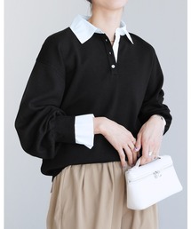 reca（レカ）の「レイヤード風シャツドッキングニット（ニット/セーター）」