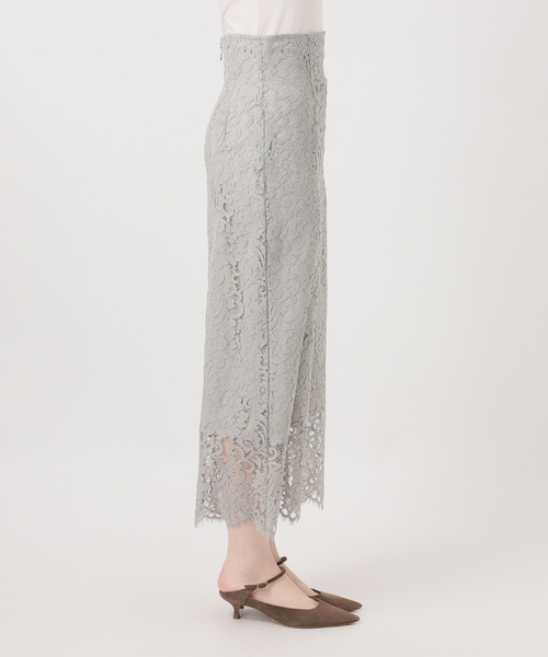 Noble(ノーブル)の「《WEB&一部店舗限定・追加》リバーレースIラインスカート(スカート・レディース・ライトグレー/ホワイト・36/38/40/34)」の10枚目の写真