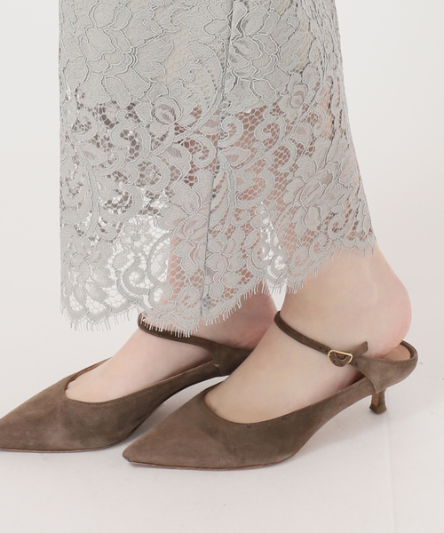 Noble(ノーブル)の「《WEB&一部店舗限定・追加》リバーレースIラインスカート(スカート・レディース・ライトグレー/ホワイト・36/38/40/34)」の22枚目の写真