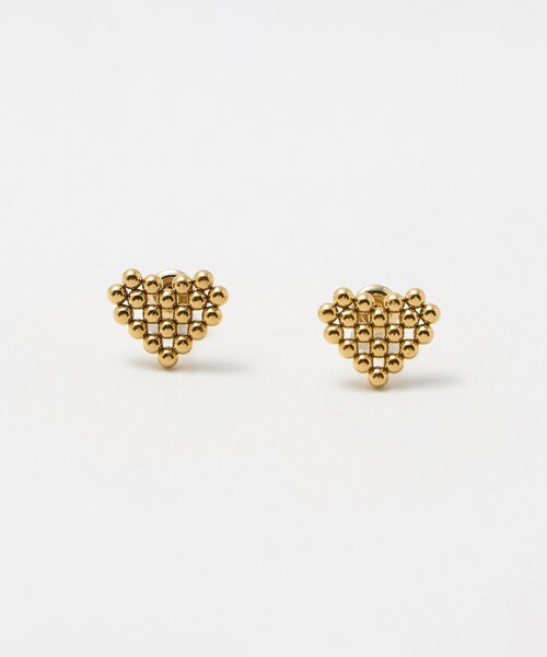 CITEN（シテン）の「＜CITEN＞ステンレスボールハートピアス（ピアス（両耳用）・レディース・シルバー/ゴールド・FREE）」の2枚目の写真