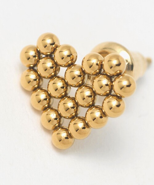 CITEN（シテン）の「＜CITEN＞ステンレスボールハートピアス（ピアス（両耳用）・レディース・シルバー/ゴールド・FREE）」の6枚目の写真