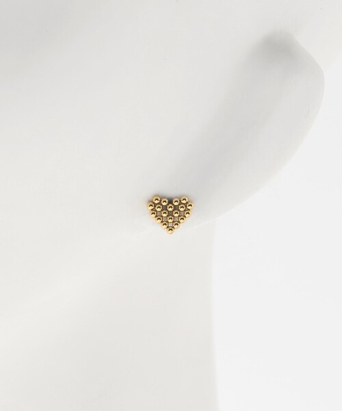 CITEN（シテン）の「＜CITEN＞ステンレスボールハートピアス（ピアス（両耳用）・レディース・シルバー/ゴールド・FREE）」の7枚目の写真